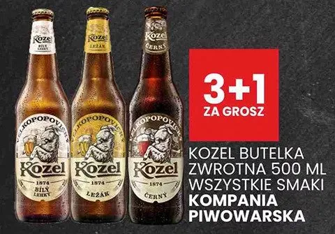 Kozel Butelka zwrotna 500 ml wszystkie smaki Kompania Piwowarska promocja w Wafelek
