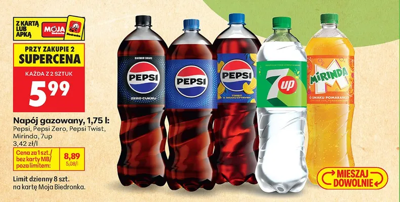 Napój gazowany Pepsi promocja w Biedronka