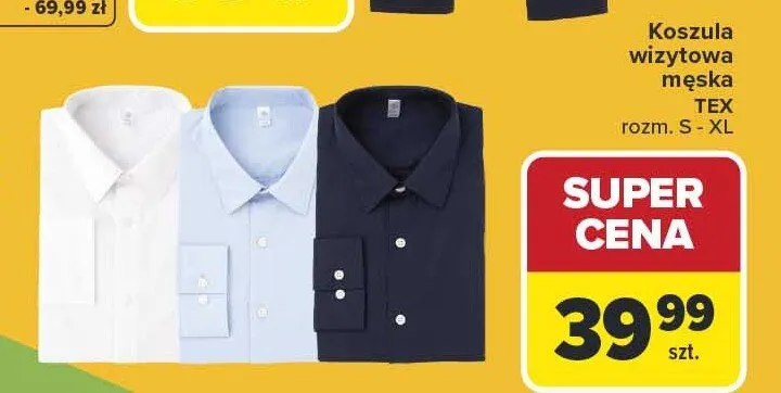 Koszula wizytowa męska promocja w Carrefour