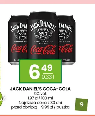 Drink Jack Daniel's Coca-Cola promocja w Twój Market