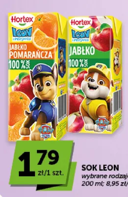 Sok jabłko pomarańcza Hortex Leon promocja w ABC