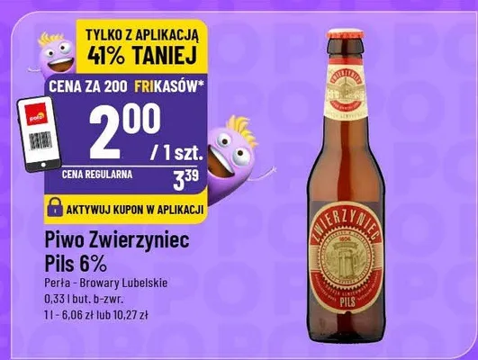 Piwo Zwierzyniec Pils 6% promocja w POLOmarket