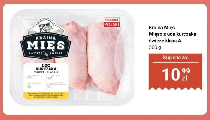 Mięso z uda kurczaka Kraina Mięs promocja w Biedronka