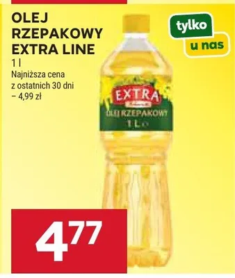 Olej rzepakowy Extra Line promocja w Stokrotka