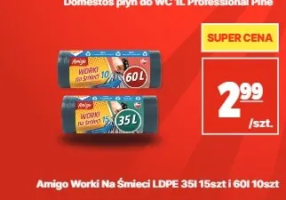 Worki na śmieci LDPE Amigo 35 l promocja w API Market