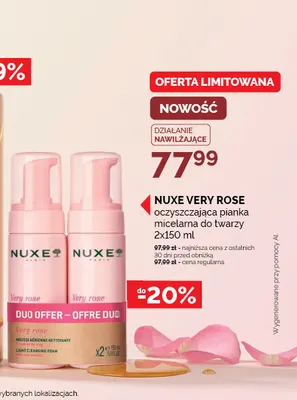 Very Rose oczyszczająca pianka micelarna do twarzy Nuxe 2-pak 150 ml promocja w Ziko Dermo