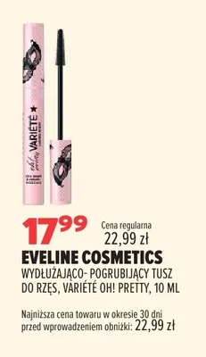 Wydłużająco-pogrubiający tusz do rzęs Eveline Cosmetics Variété Oh! Pretty promocja w Drogerie Natura
