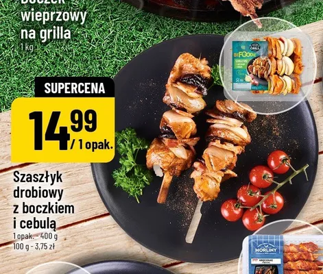 Szaszłyk drobiowy z boczkiem i cebulą BeFoodie promocja w POLOmarket
