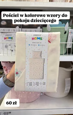 Pościel w kolorowe wzory 160 x 200 cm promocja w Pepco