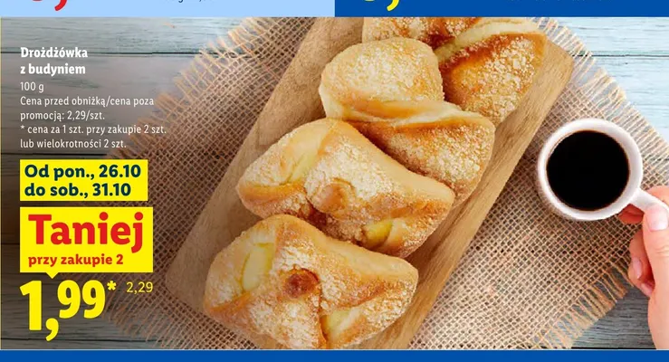 Drożdżówka z budyniem promocja w Lidl
