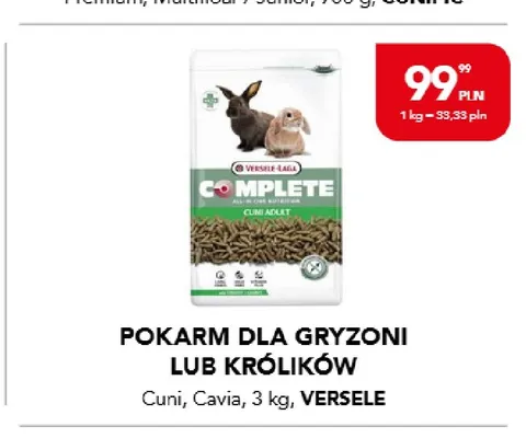 Pokarm dla gryzoni lub królików Cavia Versele promocja w Aquael zoo