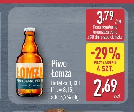 Piwo Łomża promocja w Aldi