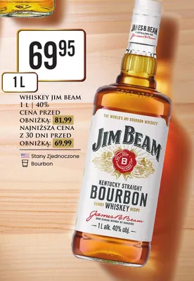 Whiskey Jim Beam Kentucky Straight Bourbon promocja w Dino