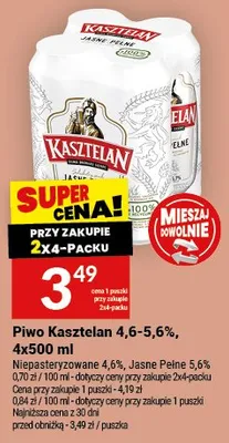 Piwo Kasztelan 4,6-5,6% promocja w Twój Market