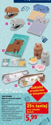 Akcesoria szkolne Tiny Friends promocja w Lidl