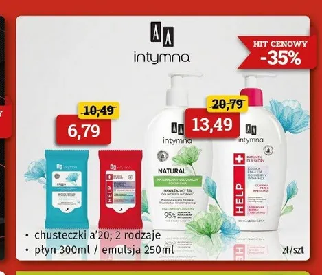 Płyn do higieny intymnej AA Intymna promocja w Drogeria Kosmyk