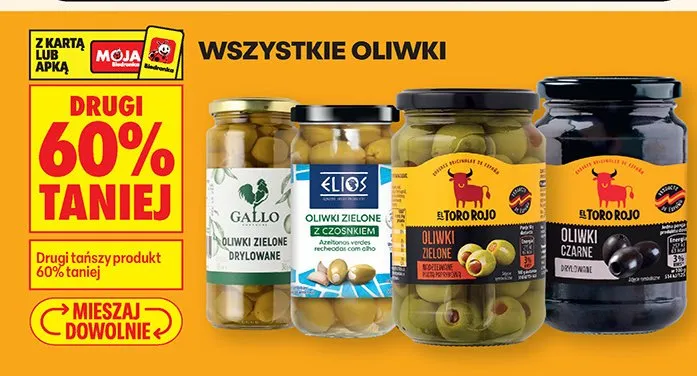 Wszystkie oliwki DRUGIE -60% promocja w Biedronka