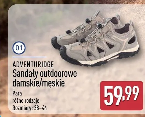 Sandały outdoorowe damskie/męskie promocja w Aldi