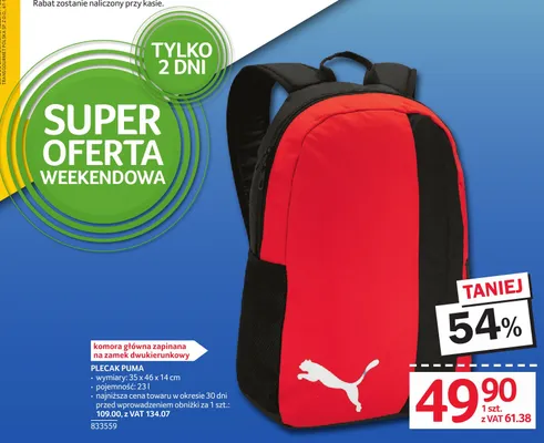 Plecak Puma promocja w Selgros