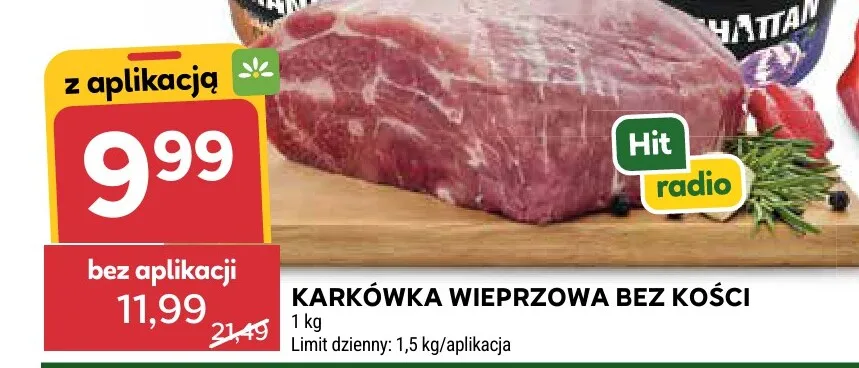 Karkówka wieprzowa bez kości promocja w Stokrotka
