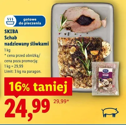 Schab nadziewany śliwkami promocja w Lidl