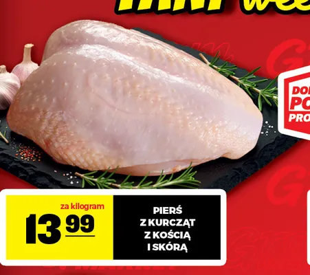 Pierś z kurcząt z kością i skórą promocja w Gram Market