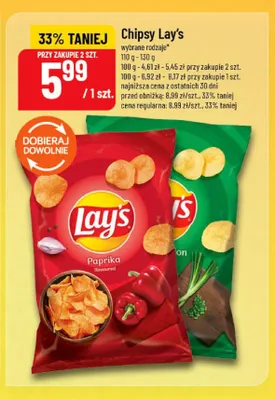 Chipsy o smaku zielonej cebulki Lay's promocja w POLOmarket