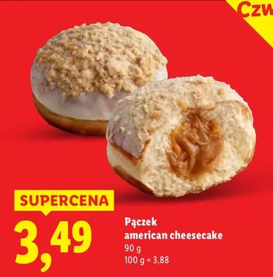 Pączek american cheesecake promocja w Lidl