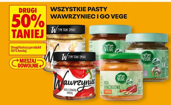 Wszystkie pasty Wawrzyniec i Go Vege DRUGA -50% promocja w Biedronka