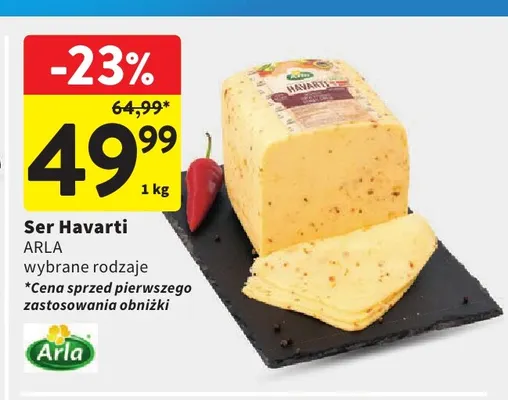 Ser Havarti Arla promocja w Intermarche