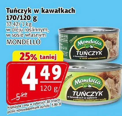 Tuńczyk w kawałkach w sosie własnym promocja w Prim Market