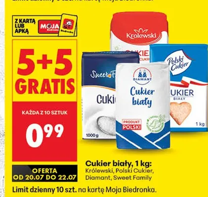 Cukier biały Sweet Family promocja w Biedronka