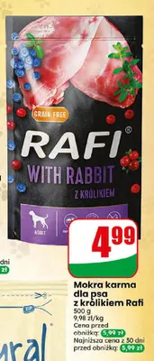 Mokra karma dla psa z królikiem Rafi promocja w Dino