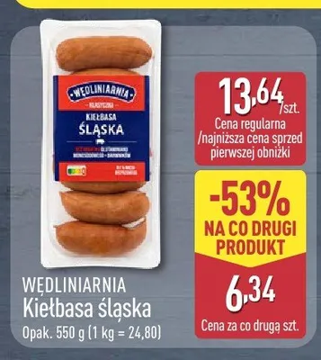 Kiełbasa śląska Wędliniarnia promocja w Aldi