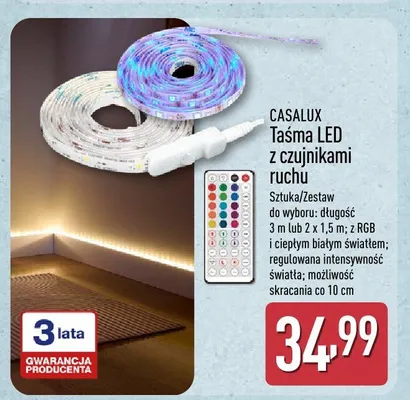 Taśma LED z czujnikami ruchu promocja w Aldi