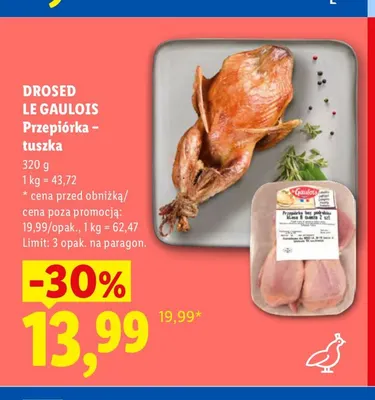 Przepiórka tuszka Drosed Le Gaulois promocja w Lidl