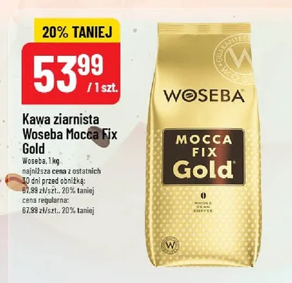 Kawa ziarnista Woseba Mocca Fix Gold promocja w POLOmarket