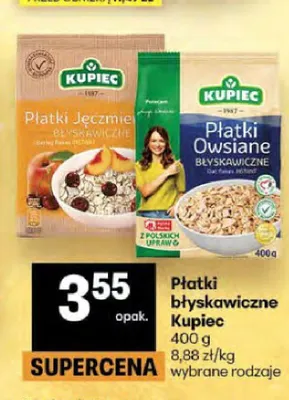 Płatki błyskawiczne Kupiec promocja w Delikatesy Centrum