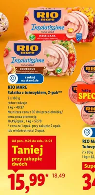 Sałatka z tuńczykiem 2-pak promocja w Lidl