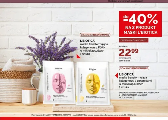 Maska transformująca kolagenowa L'biotica z cica i azulenem promocja w Ziko Dermo