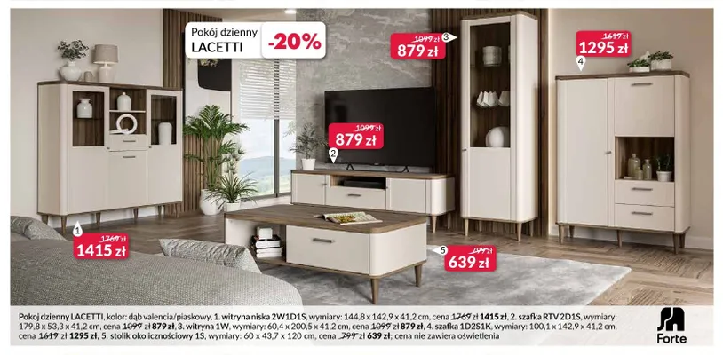 Stolik okolicznościowy Forte LACETTI promocja w Salony Agata
