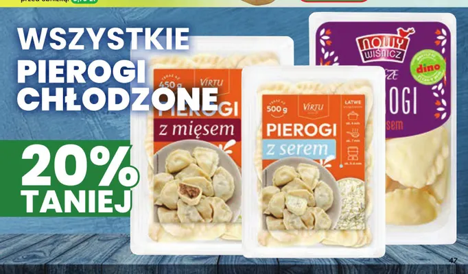 Pierogi z mięsem Virtu promocja w Dino