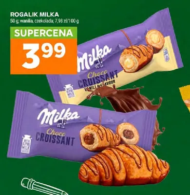Rogalik Milka waniliowy promocja w Stokrotka