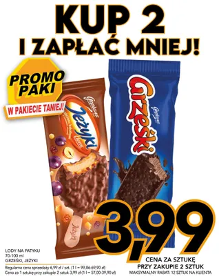 Lody na patyku Grześki Goplana promocja w Kupiec