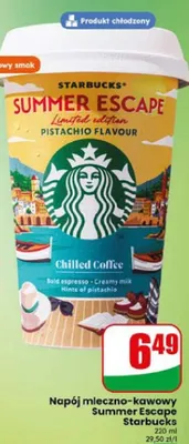 Napój mleczno-kawowy Starbucks Summer Escape Pistachio Flavour promocja w Dino
