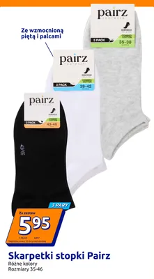 Skarpetki stopki Pairz 3-pak promocja w Action