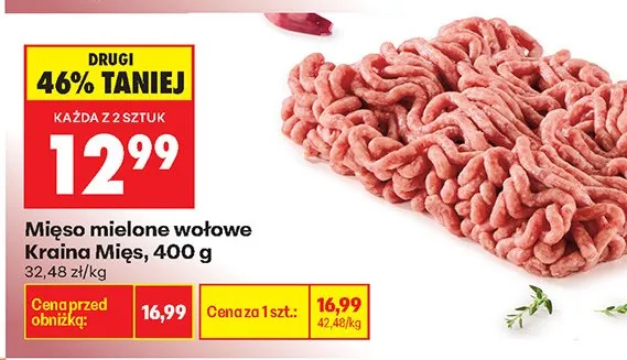 Mięso mielone wołowe promocja w Biedronka
