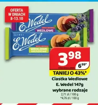 Ciastka Wedlowe gruszkowe promocja w Delfin
