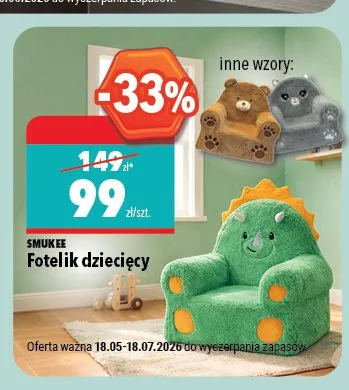 Fotelik dziecięcy SMUKEE promocja w Biedronka Home