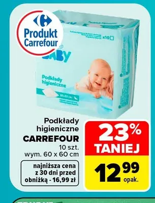 Podkłady higieniczne Carrefour Baby promocja w Carrefour
